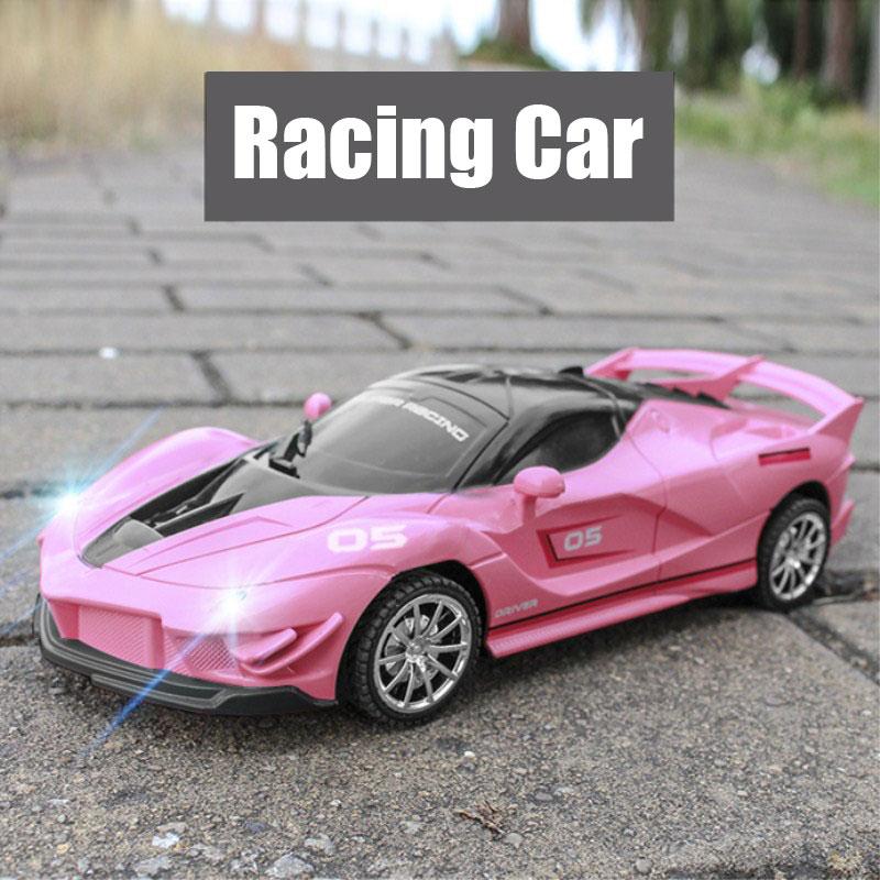 1:18 Remote Control Racing Car Toy LED Light Vehicle Model Electric Simulation High Speed Sport Drift Electric Children's RC Car