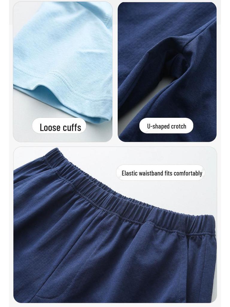 Boys' Summer Quick-Dry Sports Set - Short Sleeve & Shorts, Ice Silk, Lightweight Outdoor Wear