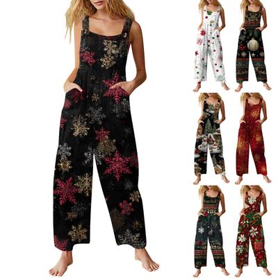 Damen Jumpsuit Bedruckter lässiger lockerer Jumpsuit