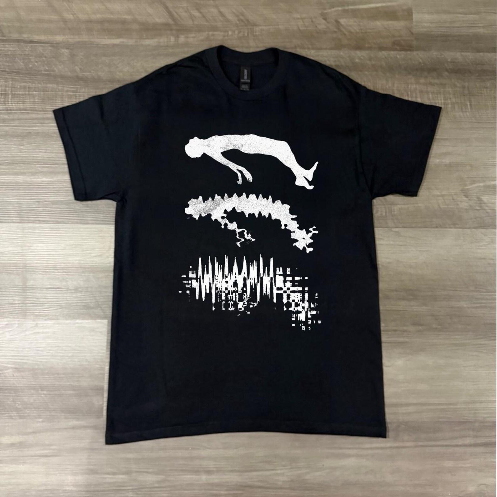 Abstract Human Silhouette T Shirt, Minimalist Graphic Tee, Surreal Art Shirt, Modern Streetwear, Black White Unisex Tee 3XL