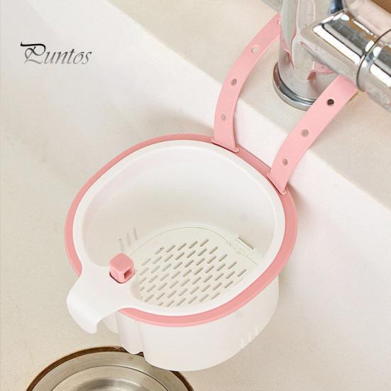 Easy Clean Kitchen Gadget Sink Strainer Basket, Automatic Dumping Design, Hanging Faucet Food Catcher, for Cleaning And Drainage Space Saving Drain