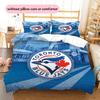 Toronto Blue Jays2 Muster Bettwäsche Bettdecke Set Heimdekoration Geschenk (1 Bettbezug + 2 Kissenbezüge (ohne Füllung))