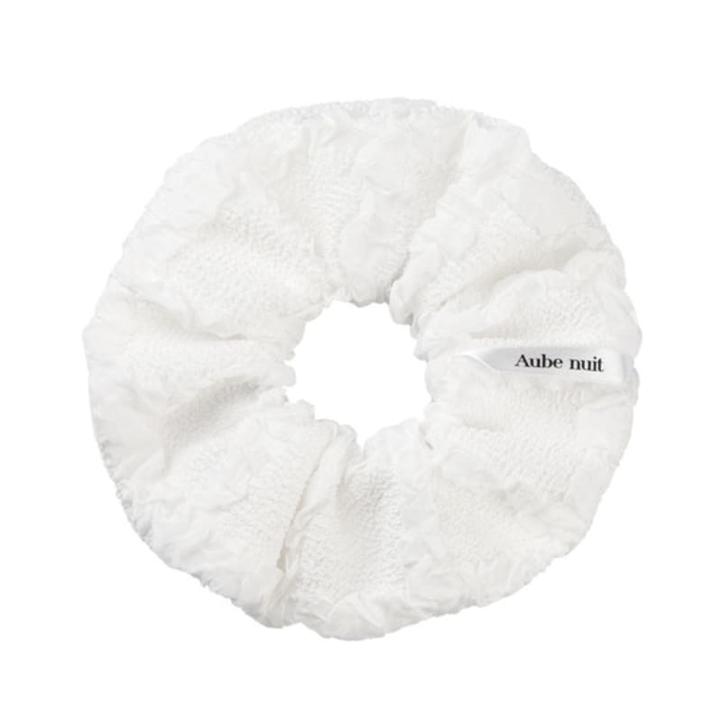 Aube Nuit Obrinkle Silky Hair Scrunchie_Of White_L