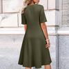 Women's Casual Elegant Short Sleeved Round Neck Dress