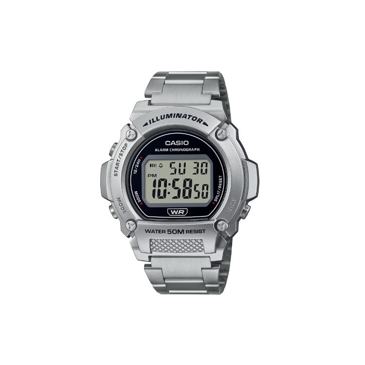 CASIO Men Standard Series Black Watch W-219HD-1AV W-219HD-1AV Black Dial