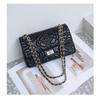 European and American Retro, Camellia Sheepskin Rhombus Chain Women's Bag, New High-end Shoulder Armpit Bag
