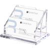 Business Card Holder for Desk,Clear Acrylic Business Cards Display Stand,Horizontal Business Card Holders Display,Name Card Holders for Table-2 Slots