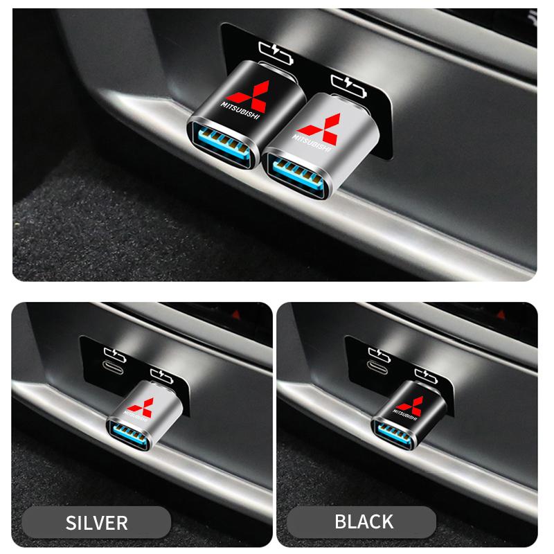 1pcs Car Type-C To USB 3.0 Interface Mini Converter Charging Adapter For Mitsubishi Mirage G4 DV5