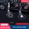 HD Led Welcome Light Car Door Projector Lamps For Peugeot 407 408 RCZ 307 508 406 607 806 807 5008 307 306 207 206 308 208 3008