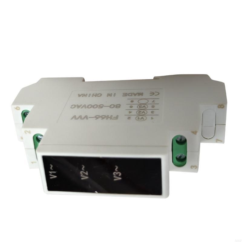 Din Mount Meter Tester AC80V-500V Three Phase Voltmeter Gauge A0KF