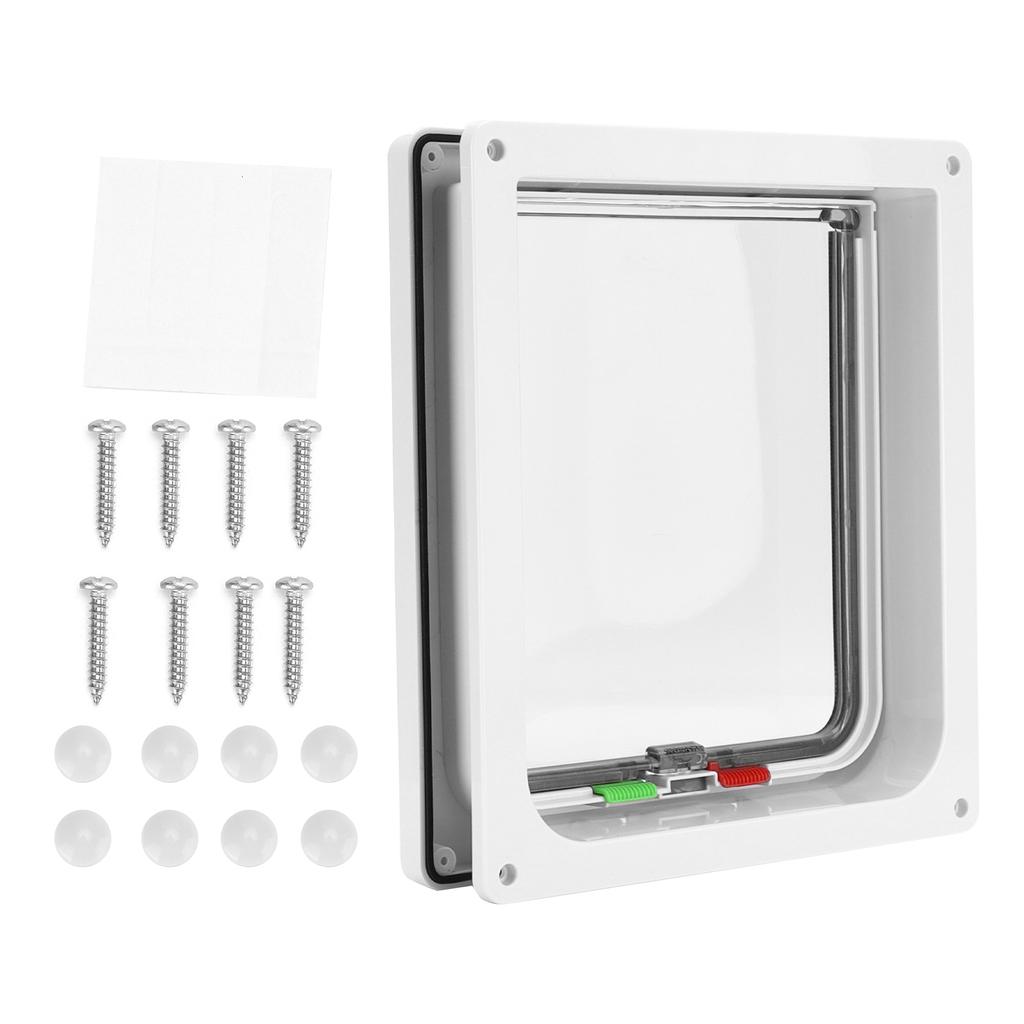 Pet Door Multiple Lock Modes Detachable Easy To Install Pet Gate Suitable for Cats Dogs