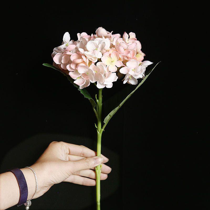 Artificial 46cm Hydrangea Fake Silk Flowers Bouquet Bridal Wedding Decor Home