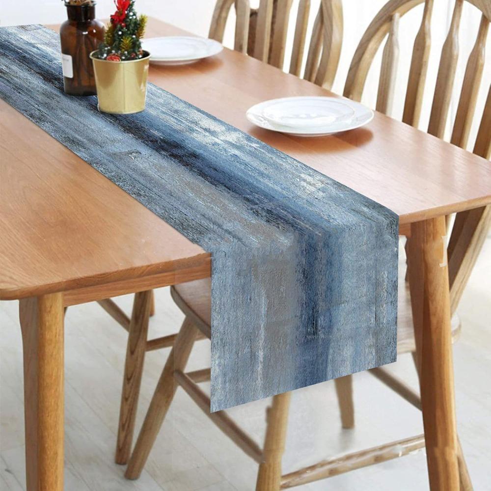 Reusable Linen Table Runner Vintage Table Cloth Home Decoration Table Cover Table Decor
