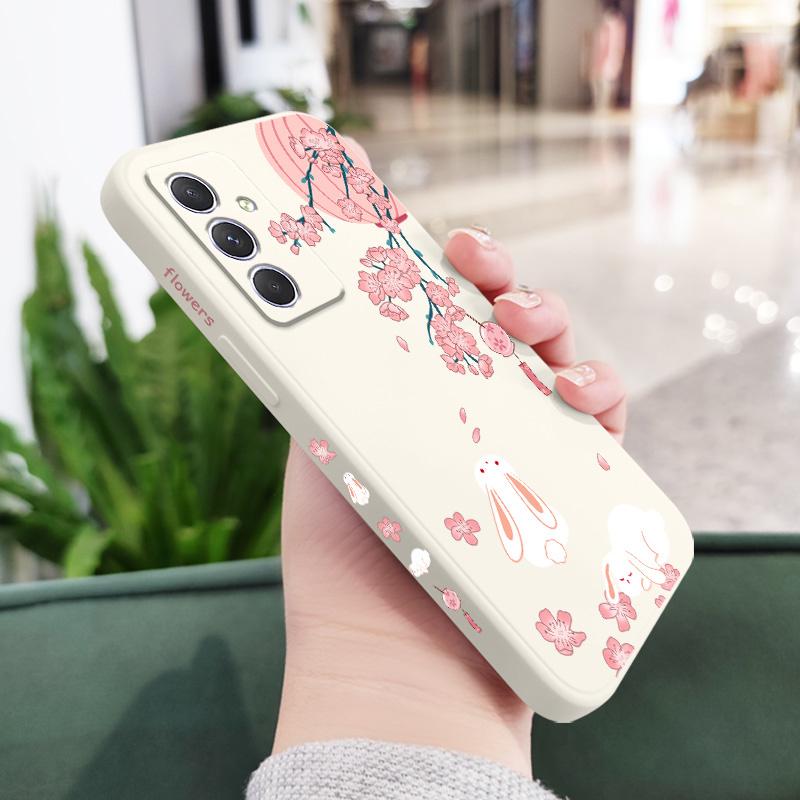 

Peach Bunny Case For Samsung A16 A06 A54 A34 A24 A14 A15 A25 A35 A55 A04 S E A73 A53 A33 A23 A13 A03 A72 A52 S A32 A22 A12 4G 5G Samsung A33 5G белый
