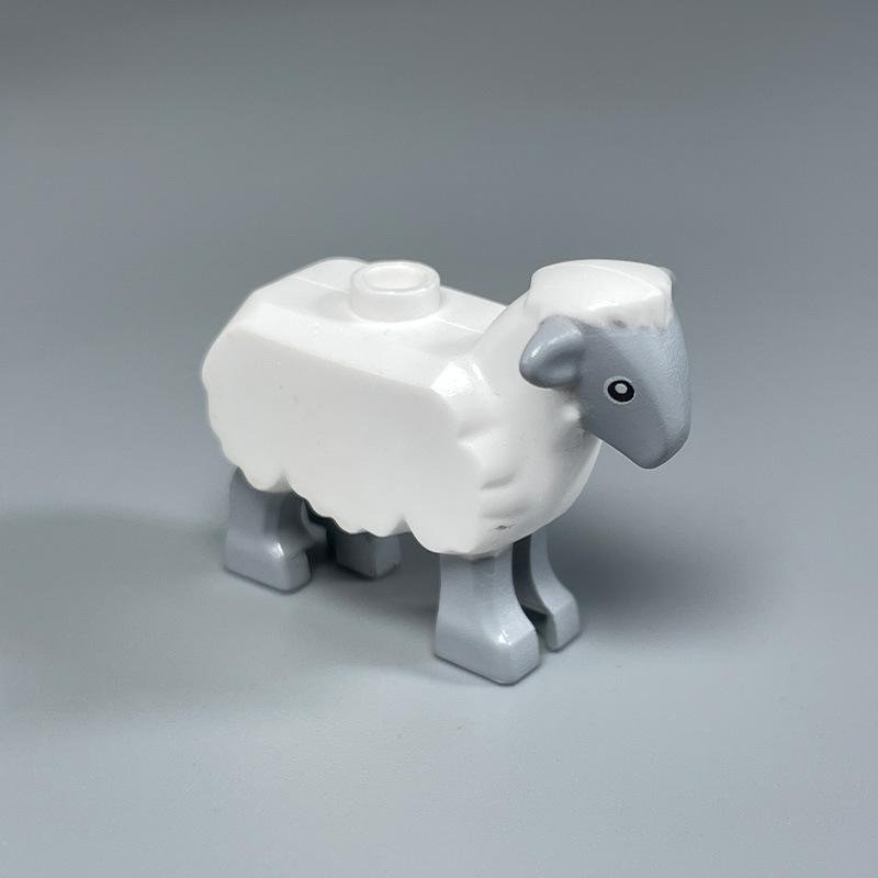 Animal Farm Building Blocks Set: Sheepfold, Cow Shed, Stable, Pigsty DIY Toy Assembly