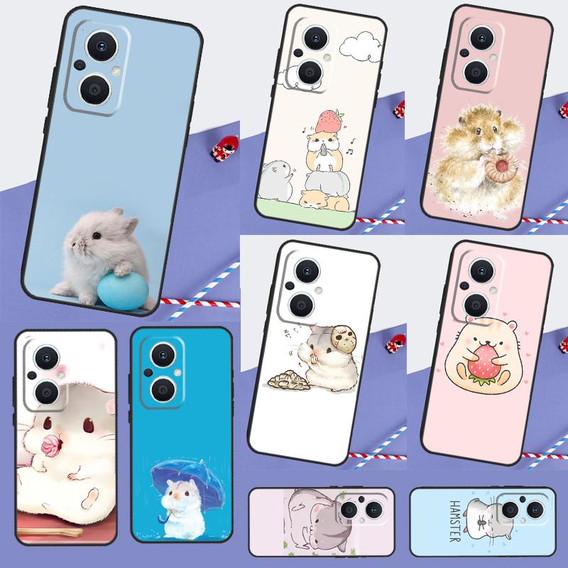 Rabbit mouse Hamster Phone Case For OPPO Reno 13 13F 12 12F 11 8T 7 8 10 Pro OPPO Find X8 Pro X6 X3 X5 Lite Cover