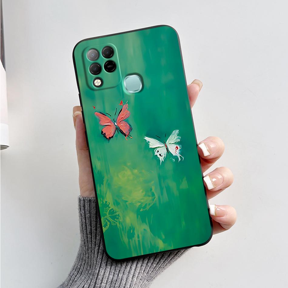 

For Infinix Hot 11 G37 4G Case Cover New Fashion Marble Soft TPU Black Silicone Funda for Infinix Hot11 G37 Infinix X689F Bumper Infinix Hot 11 G37