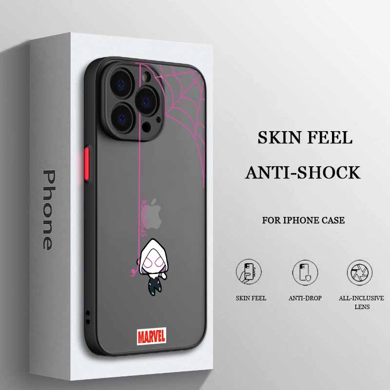 Spider-Man Uroczy Do iPhone 17 Air 16E 16 15 14 13 12 11 8 7 mini Pro Max Plus Matowy Półprzezroczysty Miękki Pokrowiec na Telefon