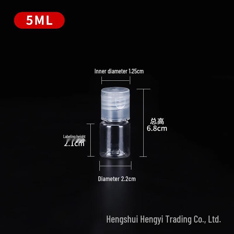 500ml Clear Flip-Top Squeeze Bottle for Travel - Refillable and Compact