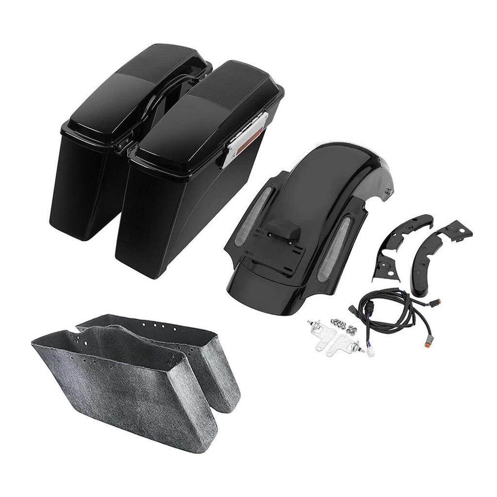 Harley Street Glide Road King Side Boxes & Rear Fenders Taillights Compatible (2009-2013)