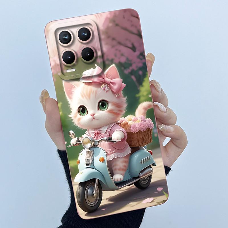 Phone Case For Realme 8 Pro 8i 8S 4G 5G Case Lovely Cartoon Flower Liquid Silicone Soft Shockproof Back Cover For Realme8 Bumper
