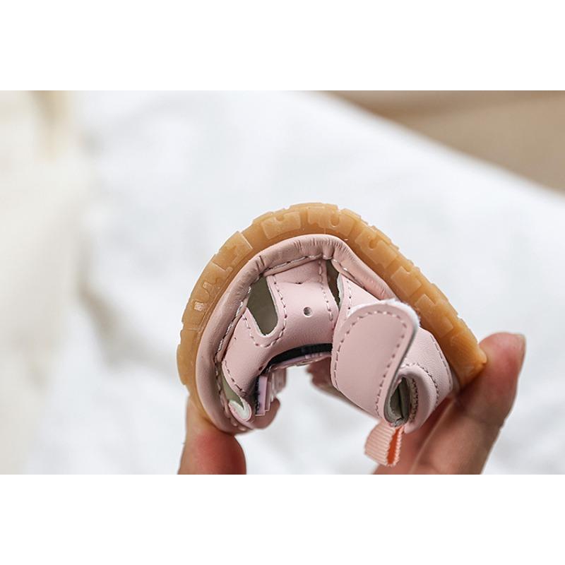Baby Shoes 6-12 Months Girls' Soft Sole Walking Shoes Summer New Boys' Closed-toe Sandals Squeaky Shoes
