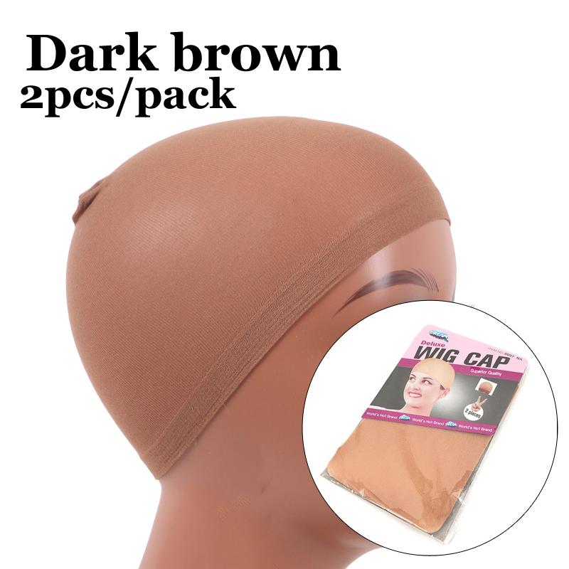 Comfy Wig Caps Hair Nets 1Pack 2Pieces Stocking Wig Cap For Halloween Wig Brown Black Wig Caps Fits Small Heads And Big Heads