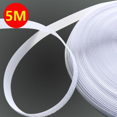 5 Meter/Paar Magische Nylonstreifen Selbstklebende Klettverschlussbänder DIY Nähzubehör 20/25/30/50mm Weiß