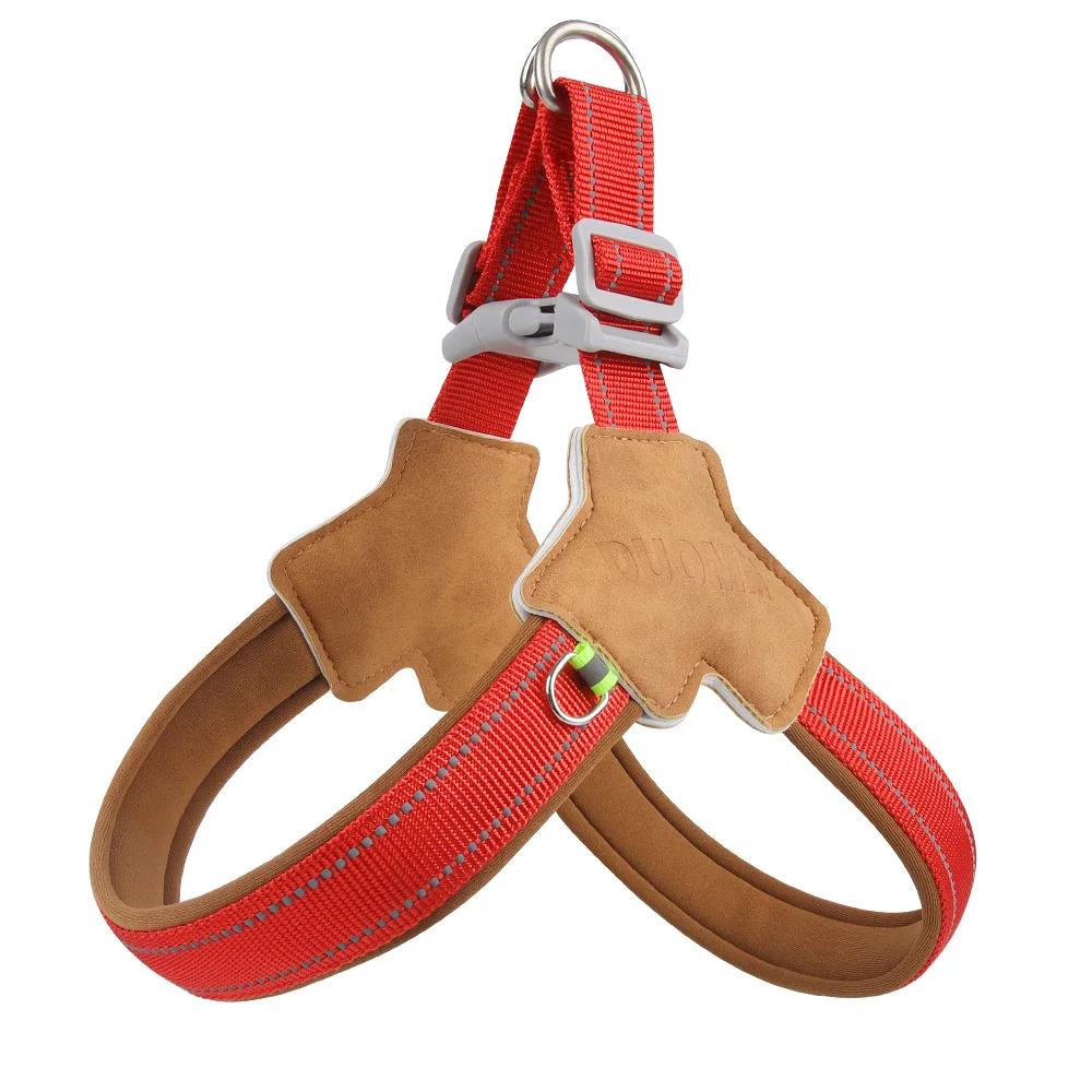 Dog Leash Walking Dog Leash Retractable Reflective Pet Chest Strap Summer Breathable Pet Chest Back Strap S красный