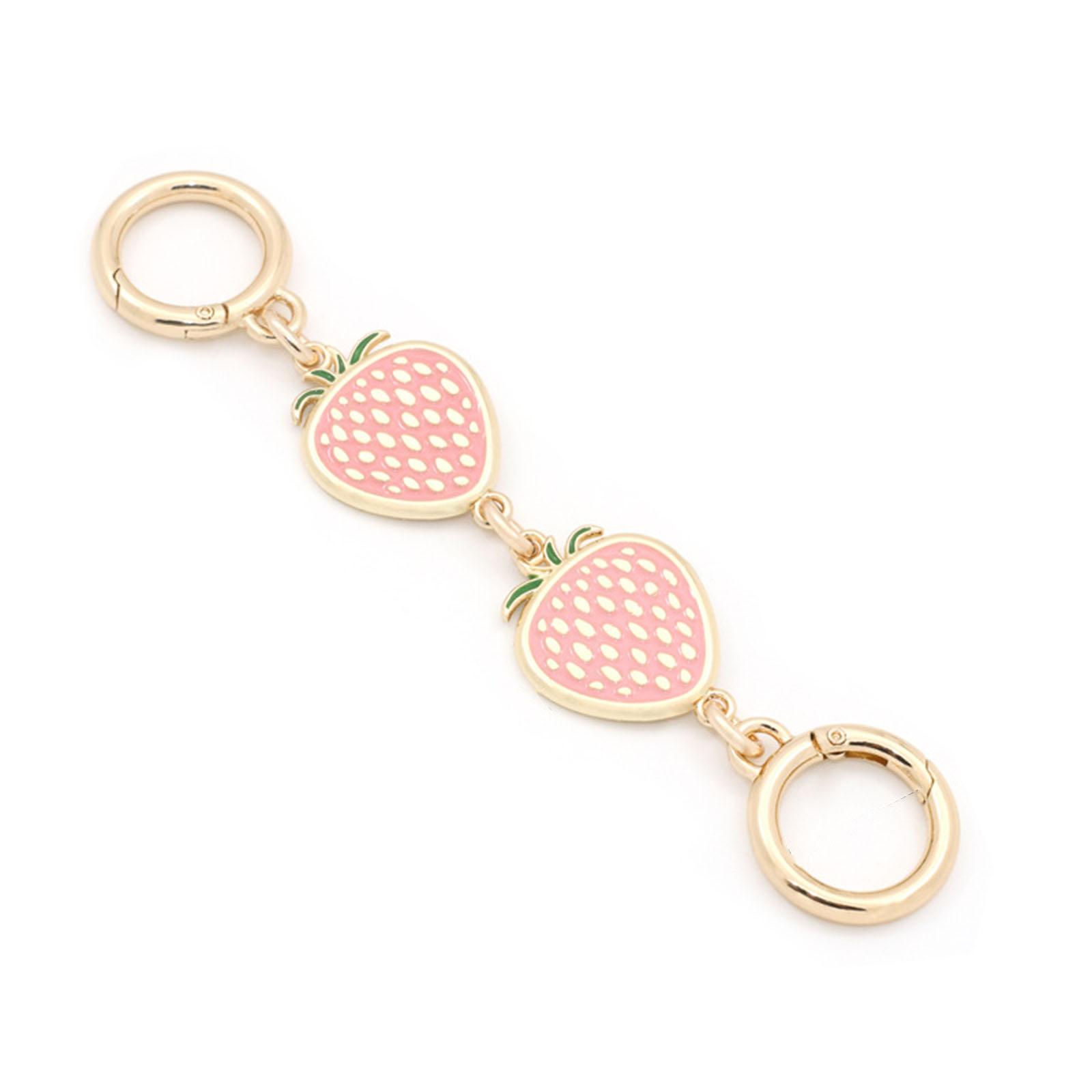 

Цепочка-удлинитель для сумки, цепочка для кошелька в форме клубники, ремешок-цепочка для сумки, металлические сменные цепочки, аксессуары для сумки A