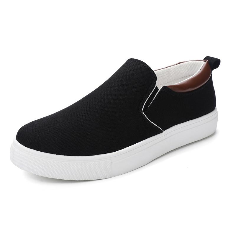 Men Canvas Shoe Casual Sneaker for Men Light Slip- Vulcanized Comfortable Male Flats Loafers New Black Trainers Zapatos Hombre