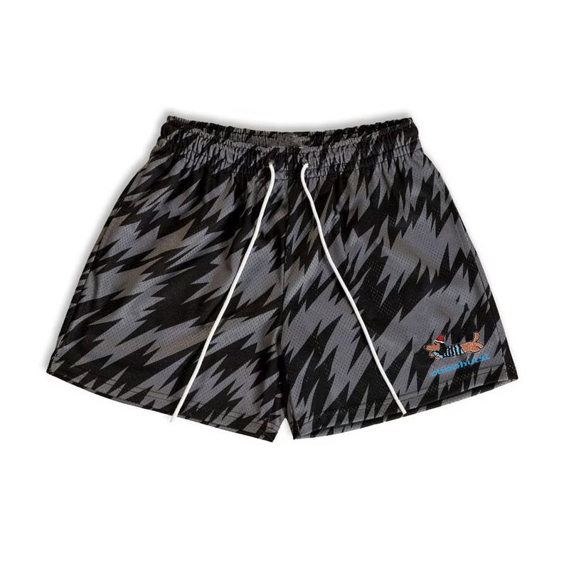 Summer Lightweight Mesh American-Style Shorts for Men, Knee-Length Trendy Sports Pants for Teenagers, European and American Cartoon Basketball Shorts