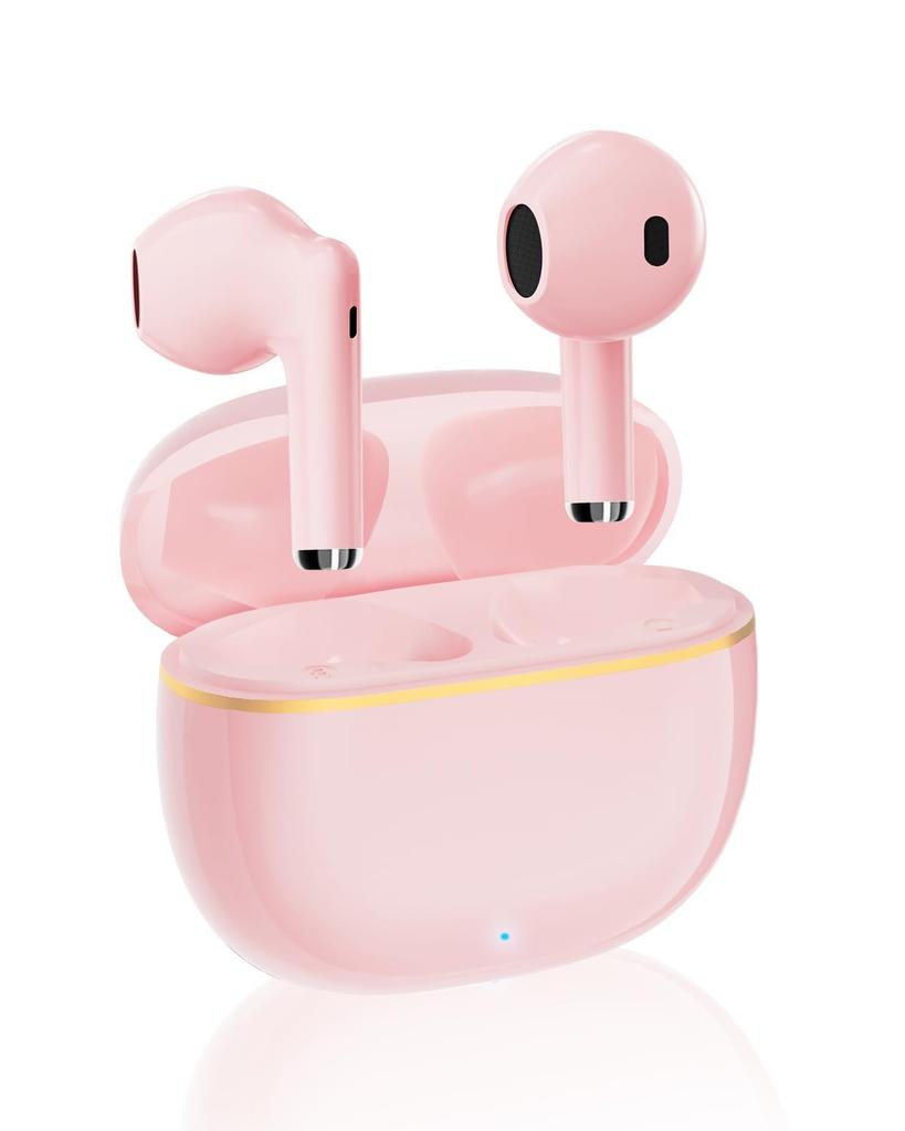 AOKIMI V12 Wireless Compact and Bluetooth Up To 36 Hours of ENC Noise Automatic Volume Perfect for and Web Conferencing Earbuds, Lightweight, Hi-Fi,