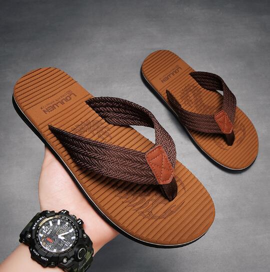 Flip-flops de plajă pentru bărbați, șlapi anti-alunecare pentru bărbați, ținută casual, tendință, papuci cu talpă groasă, pantofi sandálias para homem D594
