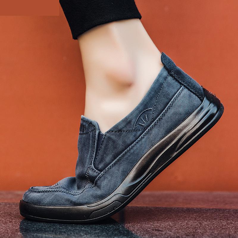 

Мужская обувь высокого качества, джинсовая парусиновая обувь в стиле ретро, ​​мягкая удобная мужская повседневная обувь, мужские лоферы, тканевая обувь, мужские модные кроссовки