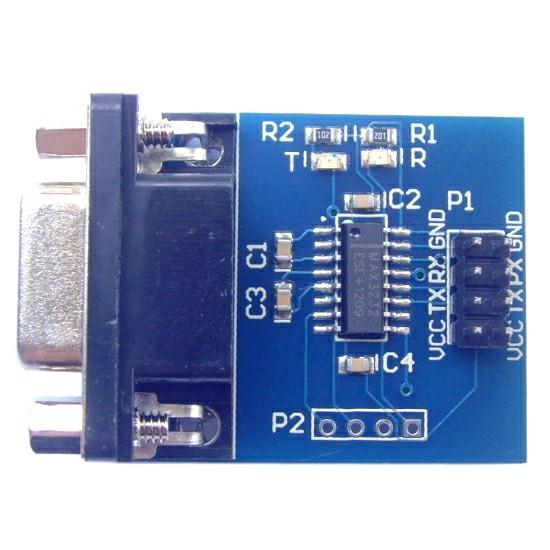 

MAX3232 Serial Module RS232 to TTL Module with TX/RX Indicator Lights [Factory Direct] 10*10*2 білий