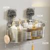 Suction Cup Storage Rack Bathroom ScarlessNo Need To Drill Holes Cosmetics Washbasin Wall-mounted Storage Box