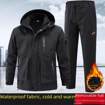 Men's Winter Cycling and Mountaineering Jacket - Plush, Thickened, Windproof, Waterproof, and Warm for Autumn