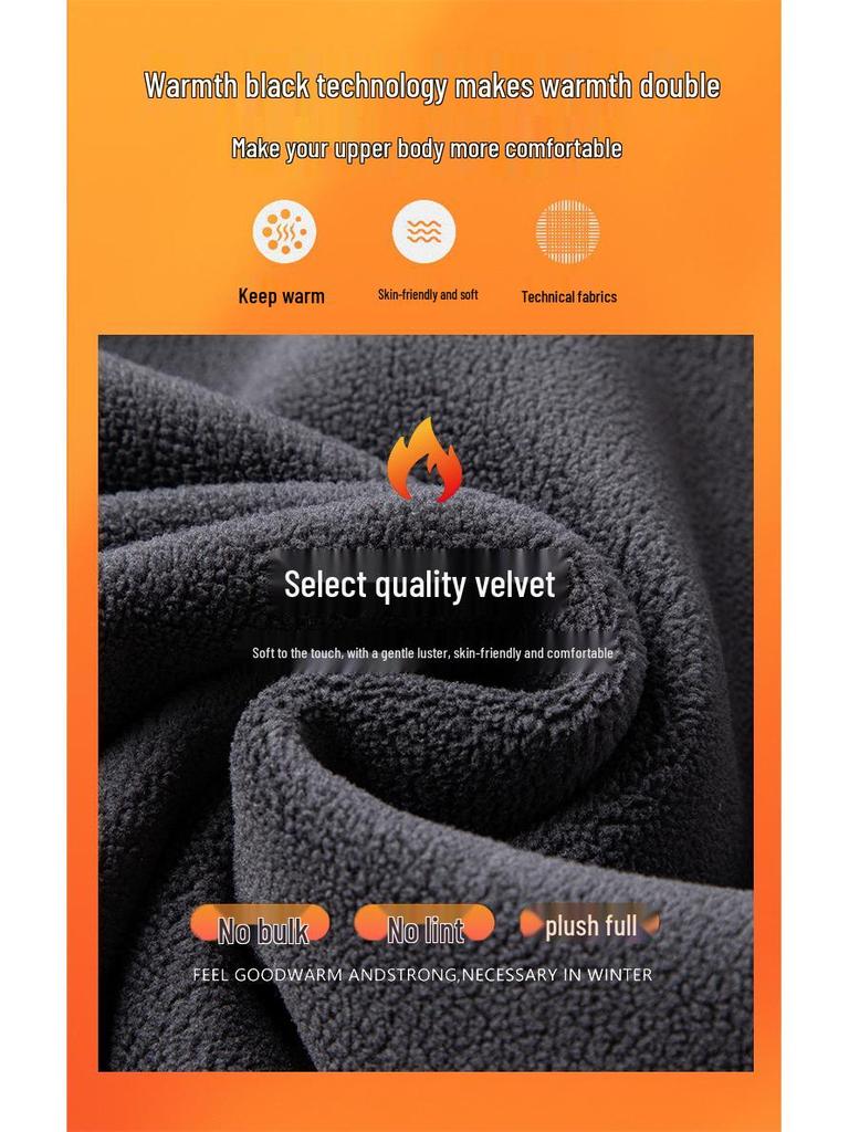 Jin'an Men's High-Elastic Fleece-Lined Straight-Leg Casual Pants for Autumn and Winter