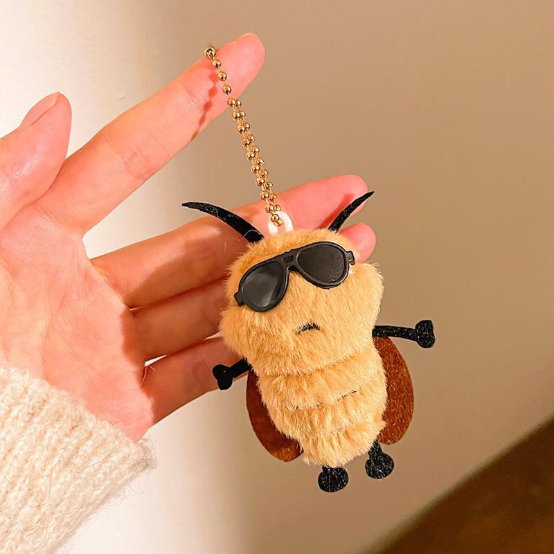 Cartoon Cockroach Plush Doll Pendant - Cute Backpack Decoration & Fun Student Gift