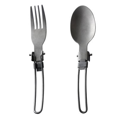 Tenedor Plegable Ultraligero Portátil para Exterior Cena Fruta Cubiertos Vajilla para Exterior para Camping Mochilero