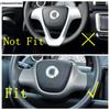 Red Hand Brake / Steering Wheel / Window Lift / Handle Bowl / Warning Lamp Cover Trim Accessories For Smart Fortwo 451 2009-2015