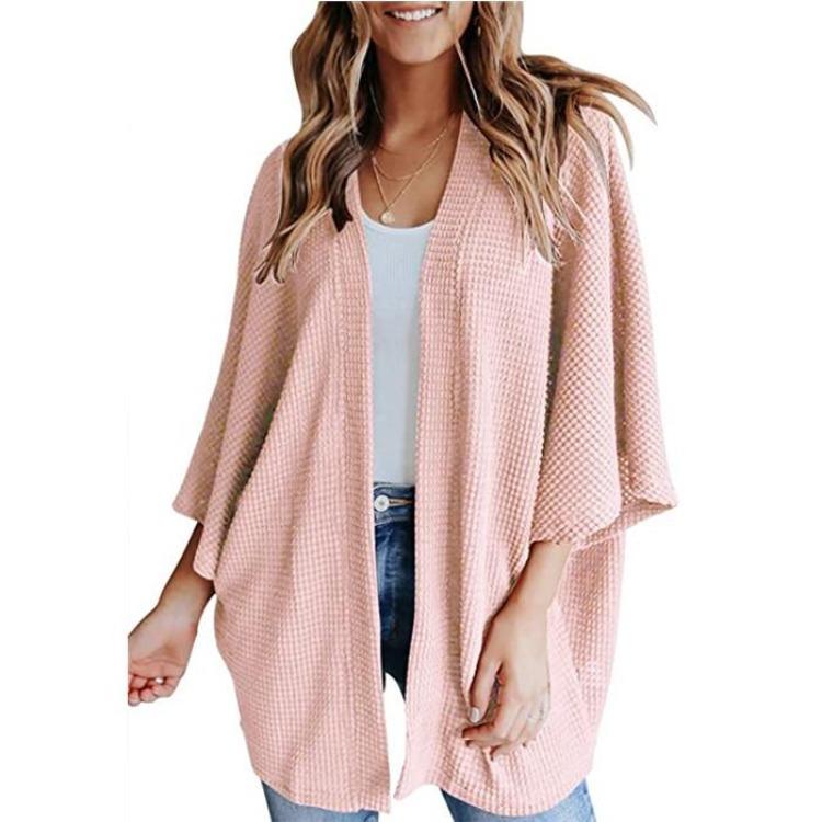 2024 Women's Loose Knit Sweater Cardigan Autumn Winter New T-shirt Top Clothing