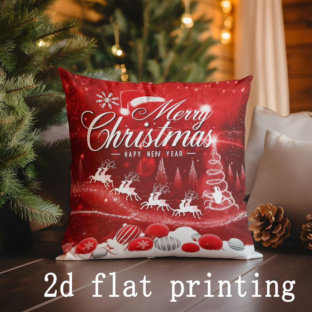 

Домашний Декор С Рождеством Наволочки Подходят Для Дивана Спальни Автомобиля Наволочка Подушка Прямоугольная Подушка Для Спины 16x16Inch