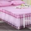 Purple Bedspread Bed Skirt Style Lace 1.8Meter Bed Cover Pink Princess Style Non Slip Bedspread 2Pillowcase Three Piece Set 3pcs