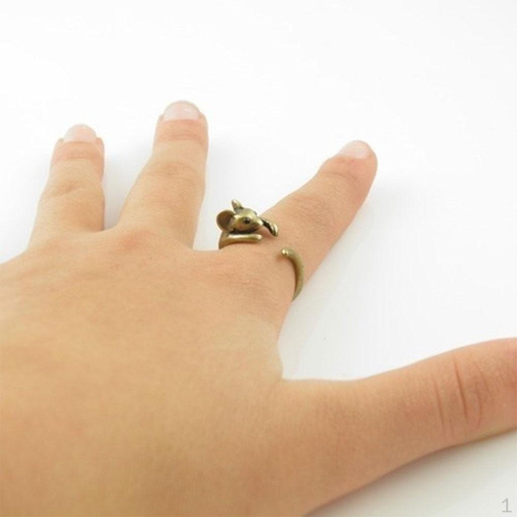 shaped Opening Adjustable Finger Rings And Women Present  Bronze