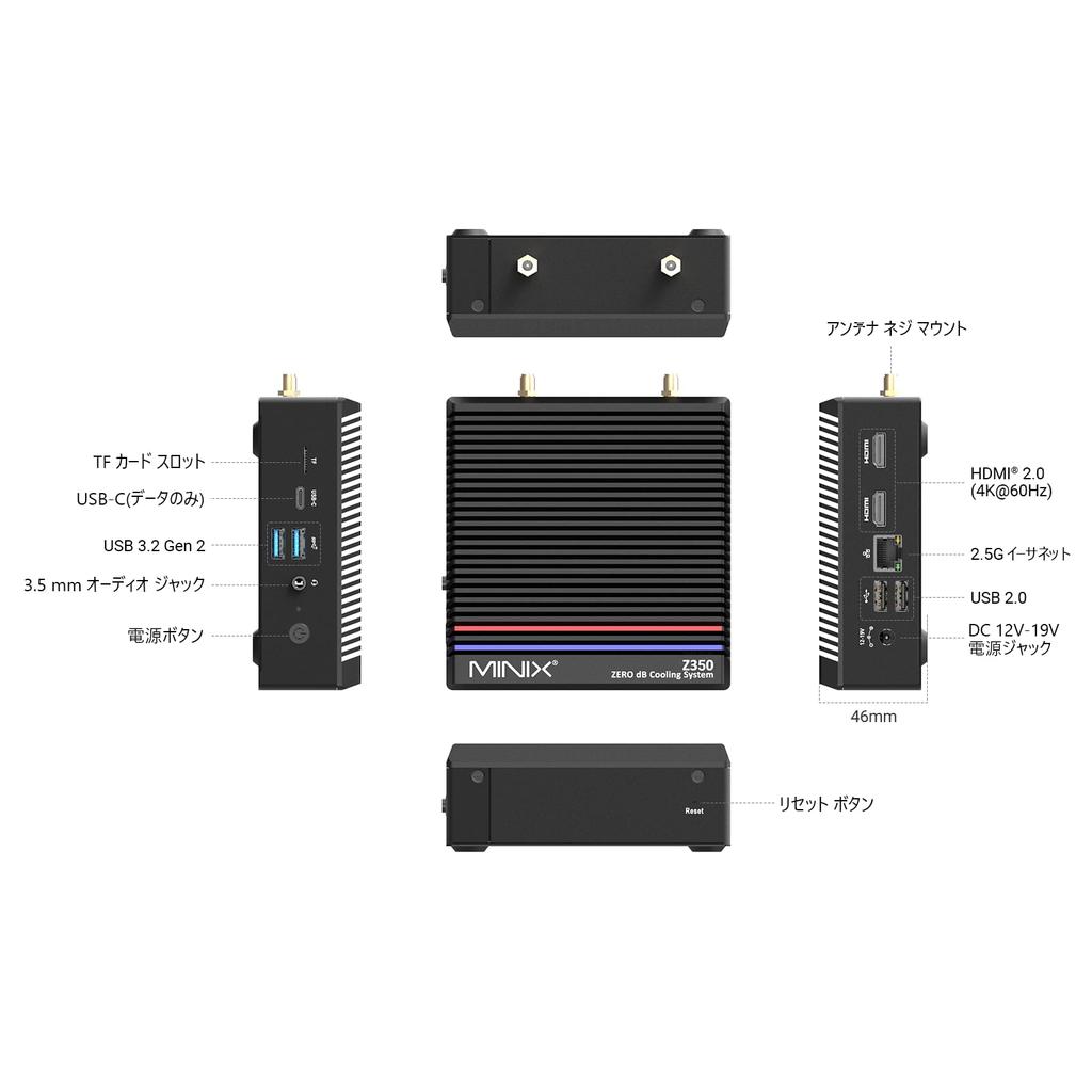 MINIX NEO Fanless Mini Intel 12th Gen i3 16GB 512GB PCIe Gen3 x 4 up to Windows 11 Extensive 4K Dual Quiet Operation for and NEO PC, N350, DDR4, M.2