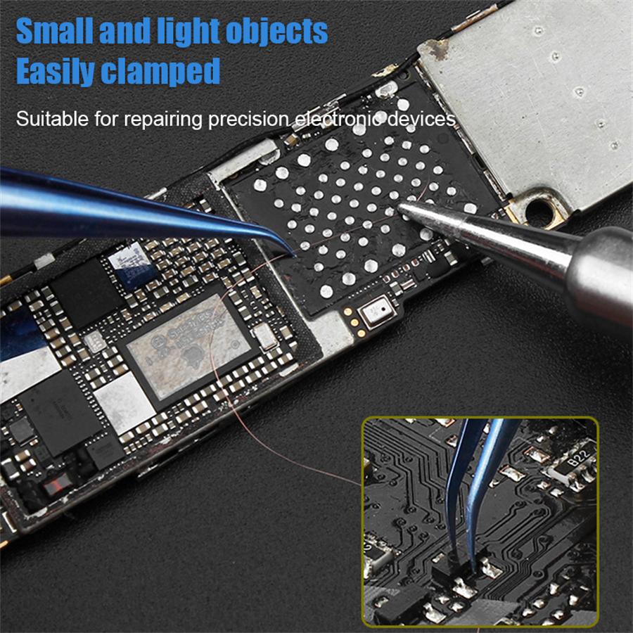 Titanium Alloy Precision Tweezers for Electronic Repair Non-magnetic Fine-point Forceps for Motherboard Fingerprint Detection