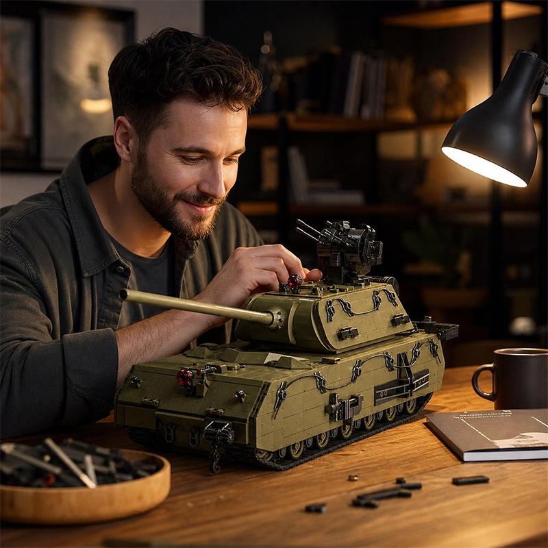 Military Heavy Tank Panzer VIII Maus Building Blocks War Army Armored Vehicle Assembly Bricks Creative Toys Adult Gifts 3339pcs