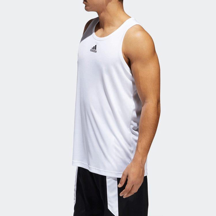 Adidas Basketball Jerseys Men's White Moderate Straight Fit EJ5612